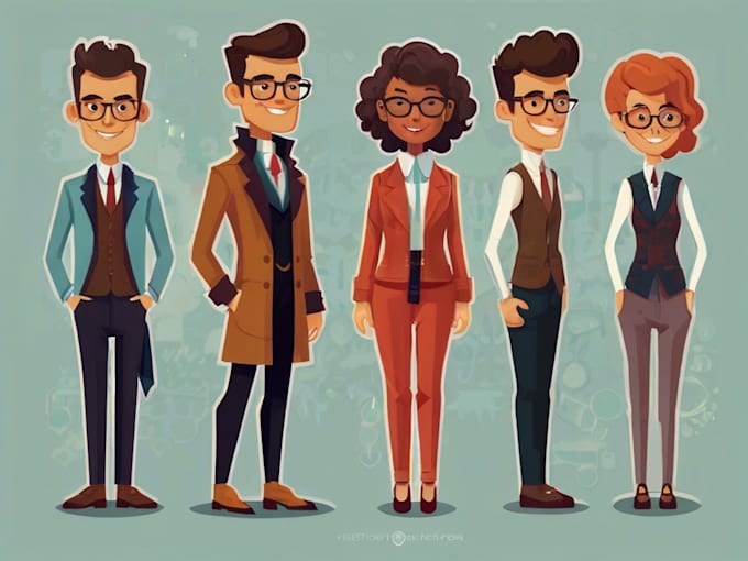 draw flat vector character design