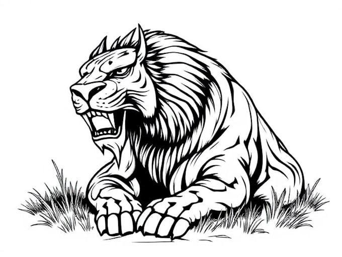 create a unique custom vector illustration in line art style
