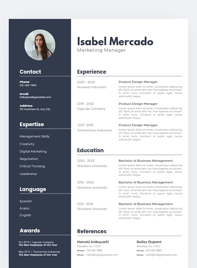 professionally write resume and cv for any industry