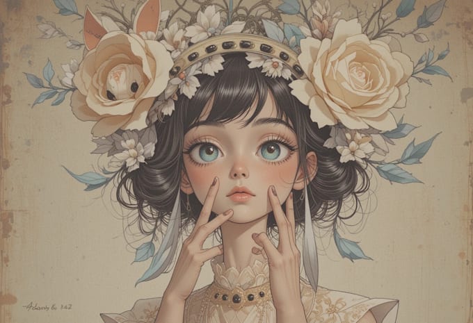 create retro vintage cartoon character illustration