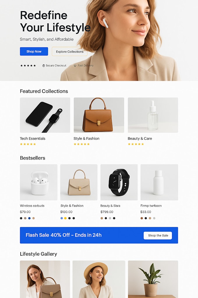 create website UI UX design using figma, adobe xd, illustrator