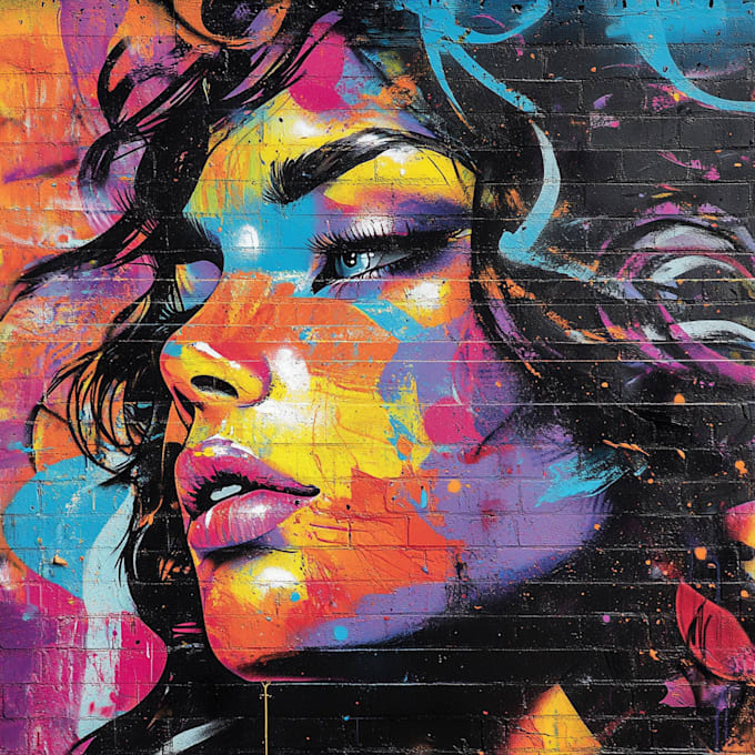 make custom colorful wpap portrait