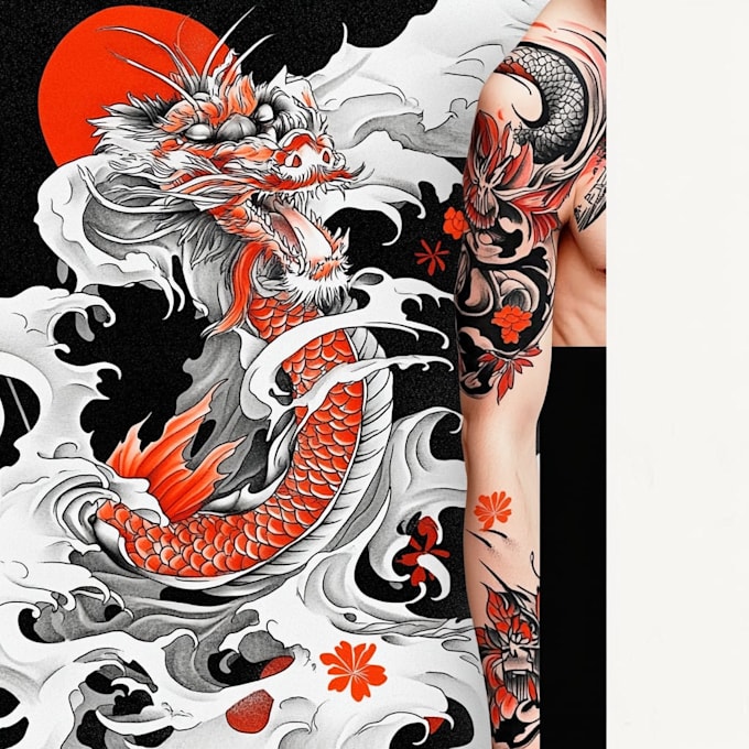 Create your japanese custom tattoo design and illustration by Spiween ...