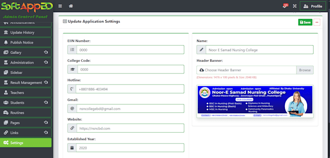 provide school, college and result management system with web view