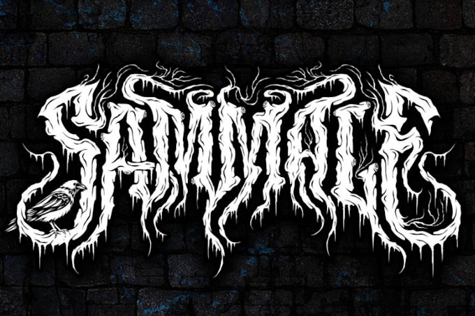 design black, slamming, brutal, death metal logo