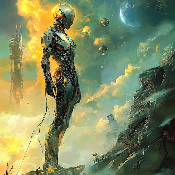 Draw a sci fi illustration for you by Redsoox930 | Fiverr
