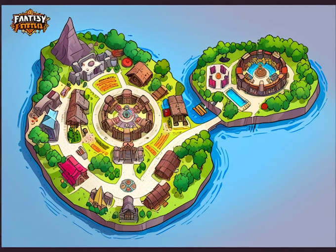 design vector maps, event maps, fantasy festival maps