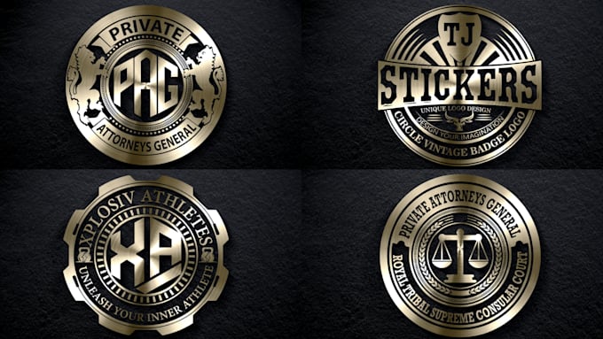 design stamp circle badge retro vintage logo