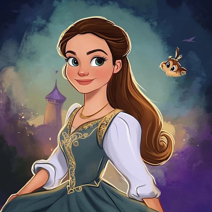 draw your portrait in disney style