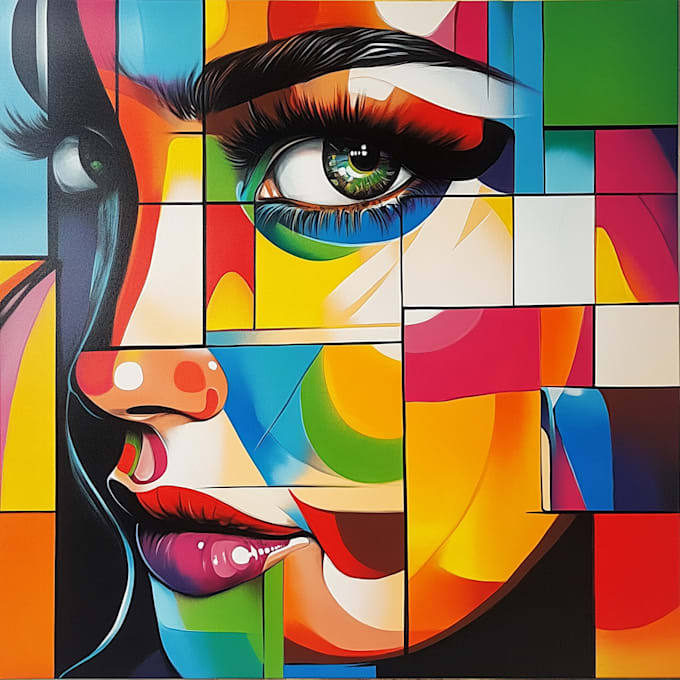 draw abstract portrait art