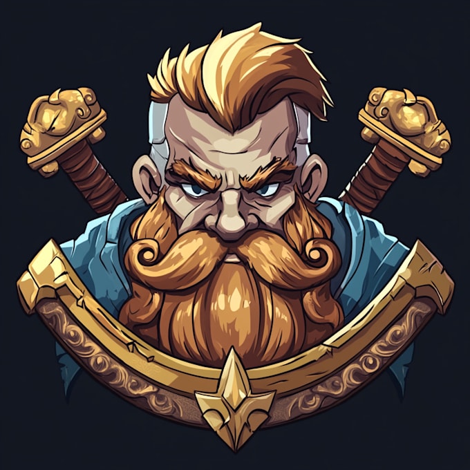 draw a professional fantasy, rpg, scifi game, nft logo