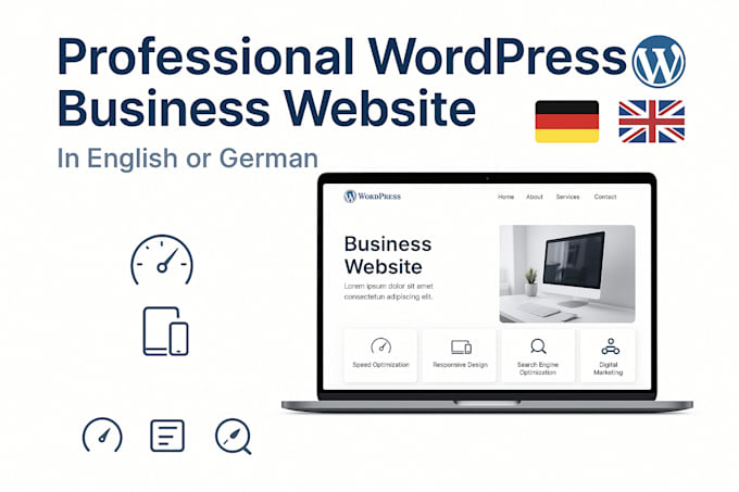create german wordpress website business website wordpress website in english