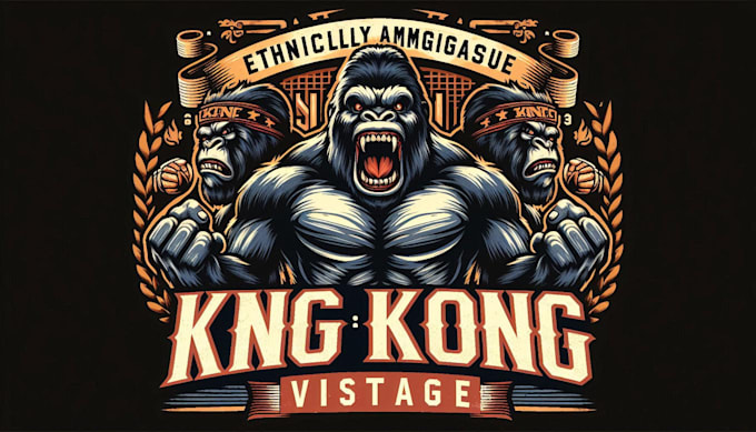 make high quality king kong logo with creative concept