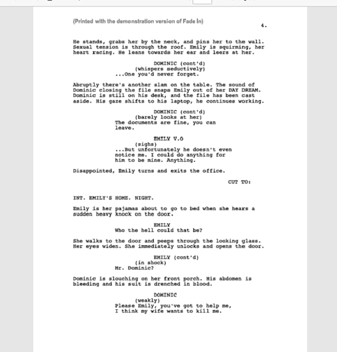 ghostwrite a blockbuster movie script