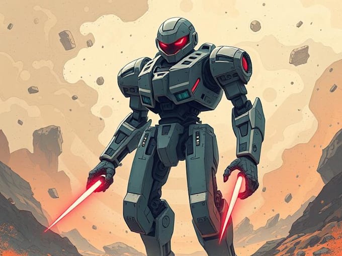 Draw it a sci fi robot concept art in unique style by Rhinocaulo | Fiverr
