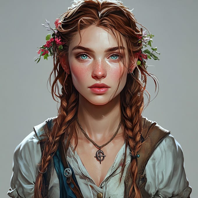 draw your fantasy character, rpg character or portrait