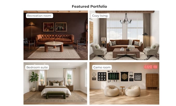 design a luxury airbnb interior within your budget