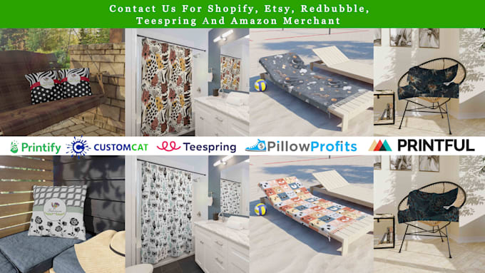 do eye catching custom pillows, cushion covers, bed sheets, blankets design