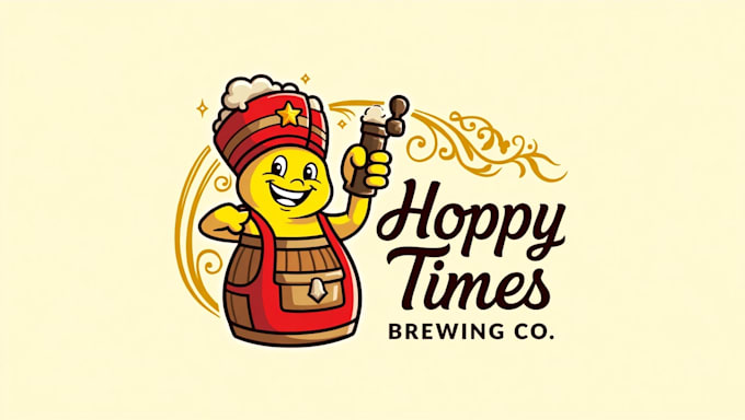 design creative beer mascot logo