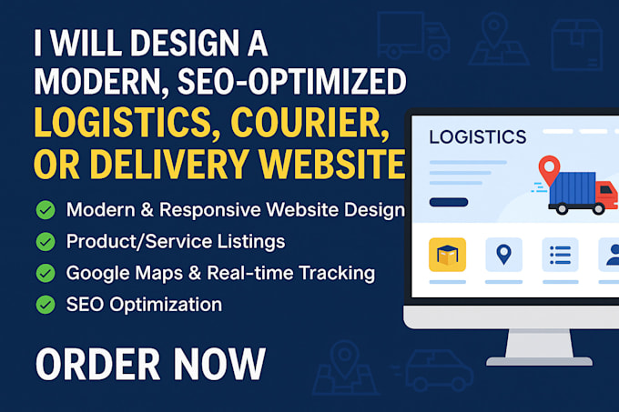 design a fast, mobile friendly logistics or delivery website