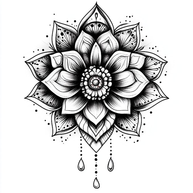 create mandala or fine line tattoo design in my style