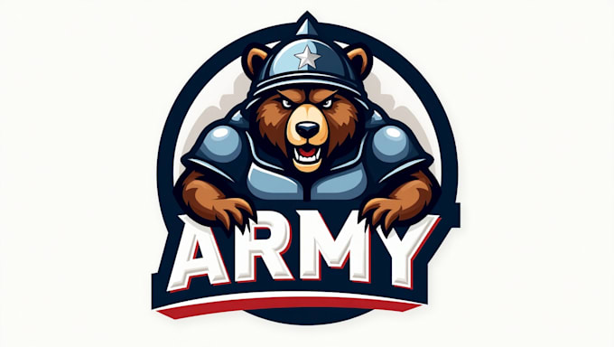 create beautiful wolf army mascot logo design for you