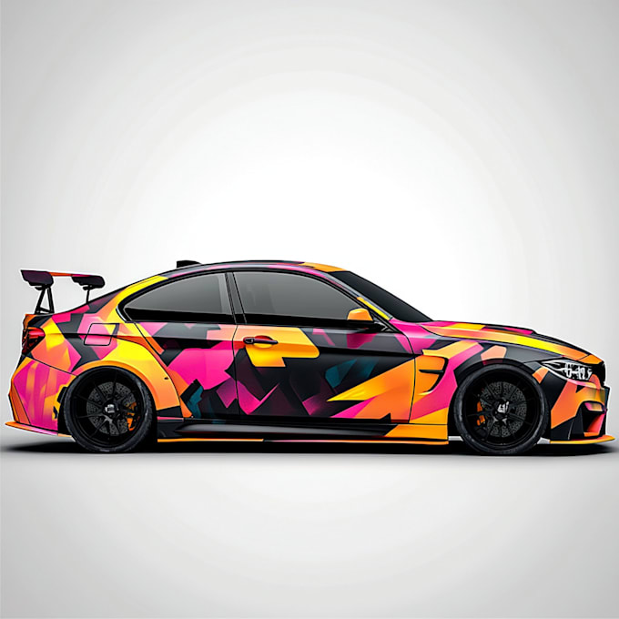 draw car wrap design, vehicle wrap design, van wrap design