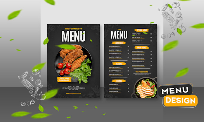 Design professional restaurant and food menu design by Mrahsu140 | Fiverr