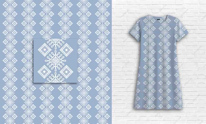 create a seamless pattern design for all over print on textile