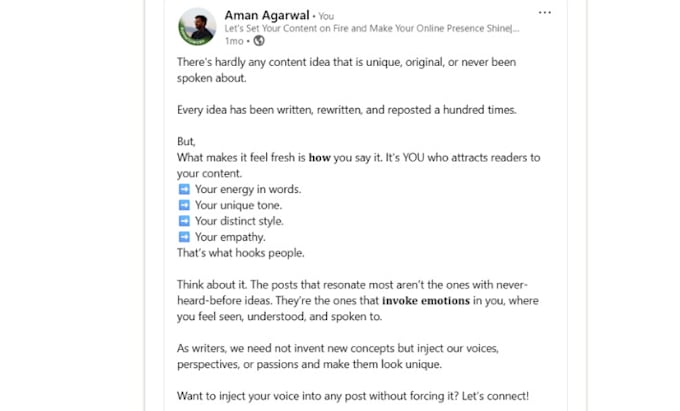 write engaging linkedin posts with designs