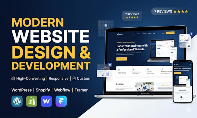design or develop responsive framer or webflow website or do figma to framer
