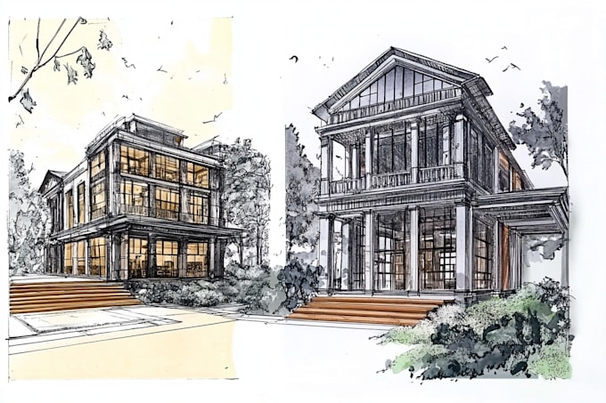 do drawn architectural sketches