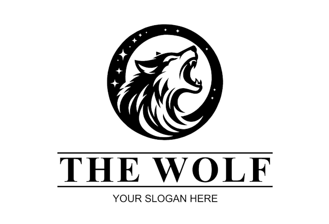 design high quality wolf logo
