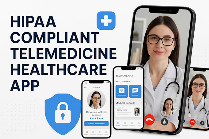 develop hipaa compliant telemedicine app, healthcare app, telehealth app