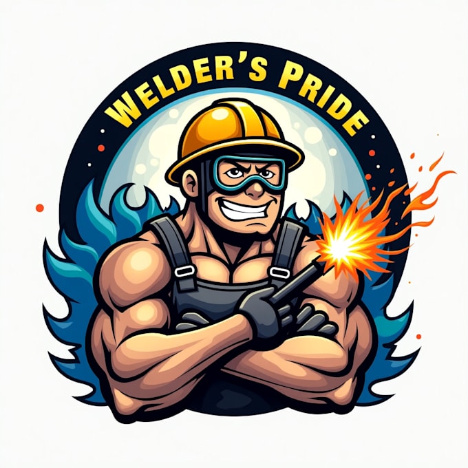 design high quality welder mascot logo with express delivery