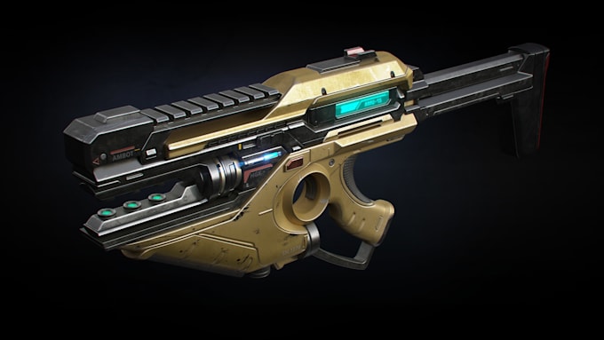 Model a realistic 3d gun asset for video games by Gabercarter | Fiverr