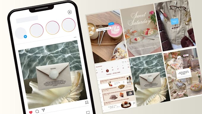design instagram posts and carousel