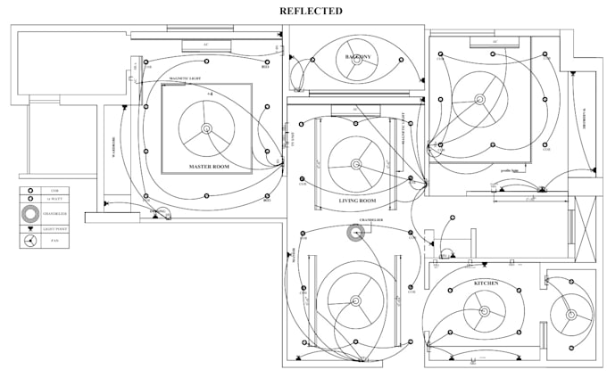 create ceiling , electrical and reflected plan