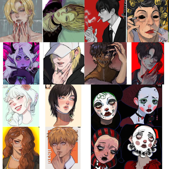 draw digital illustration, digital painting, and any concept art you want
