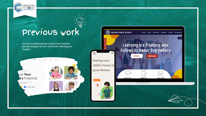 design and develop a professional kindergarten, preschool, high school website