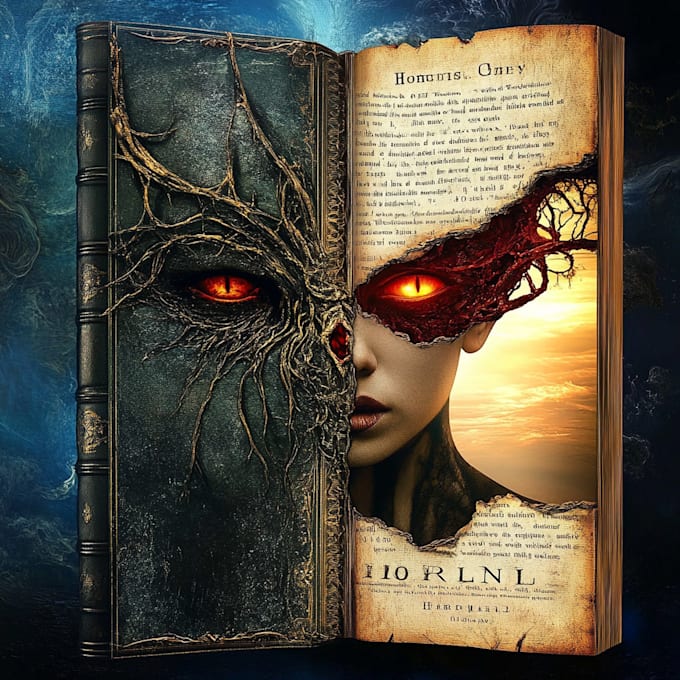 design horror book cover, ebook cover