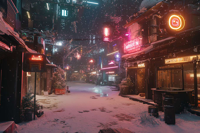 make a science fiction city, cyberpunk concept art