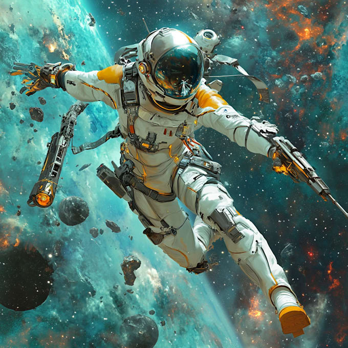 create sci fi or fantasy concept art illustration characters