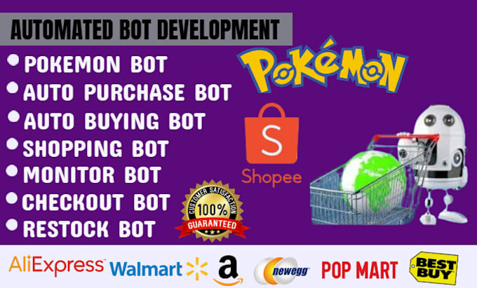 code pokemon center bot auto purchase bot checkout bot amazon bot target bot