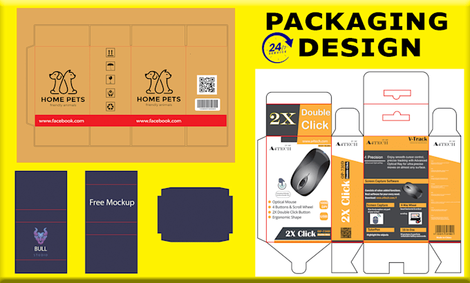 product packaging for rectangular magnetic hanging and shipping boxes