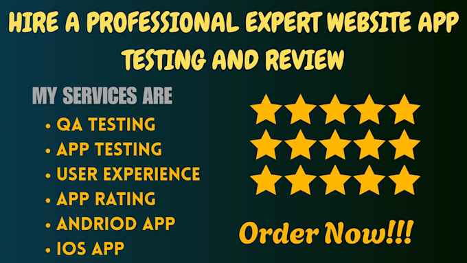 do testing and user experience, websites android apps review for ios apps and