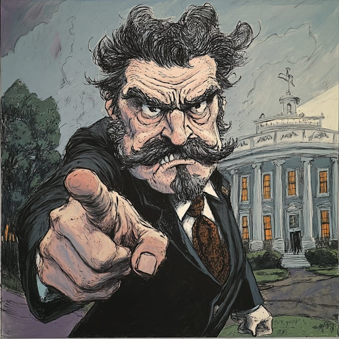 create a political cartoon art