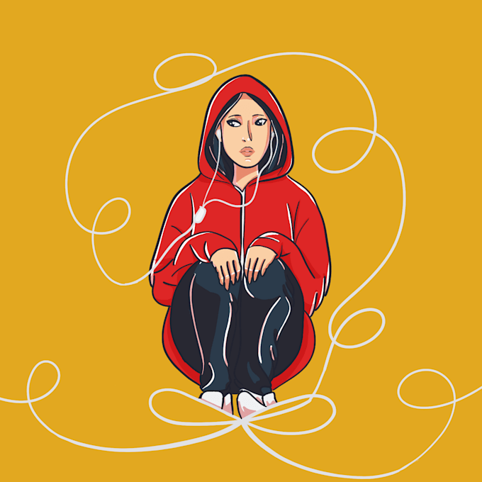 turn your picture into animated flat art style