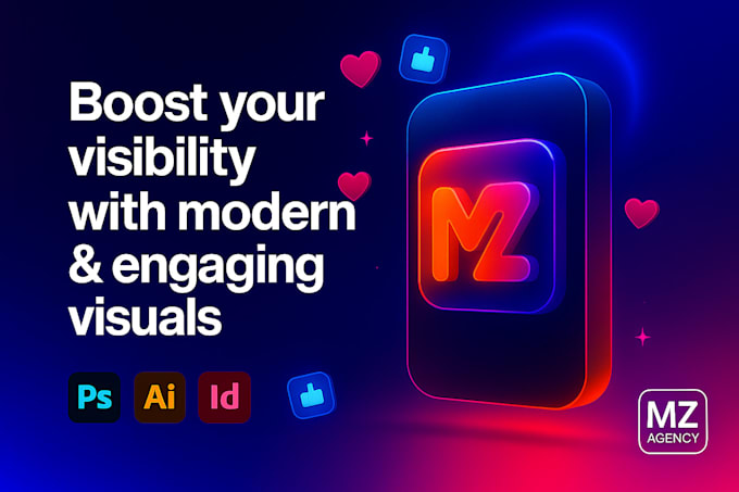 Create stunning and modern visuals to boost your brand by Yacinze | Fiverr