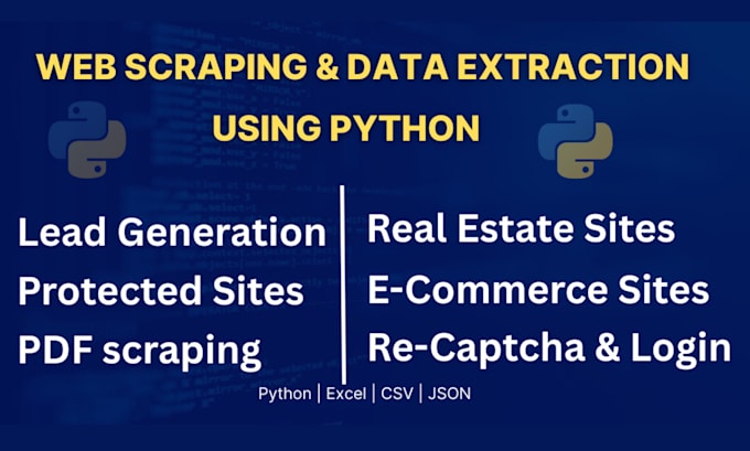 do python web scraping, data scraping, data mining ,web automation
